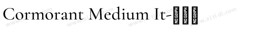 Cormorant Medium It字体转换